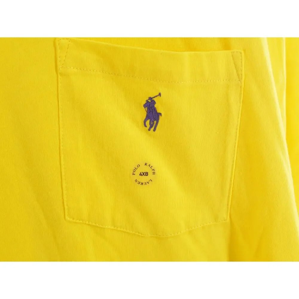NWT Polo Ralph Lauren Men's 4XLB Classic Fit Pocket T-Shirt Lemon Rind Yellow